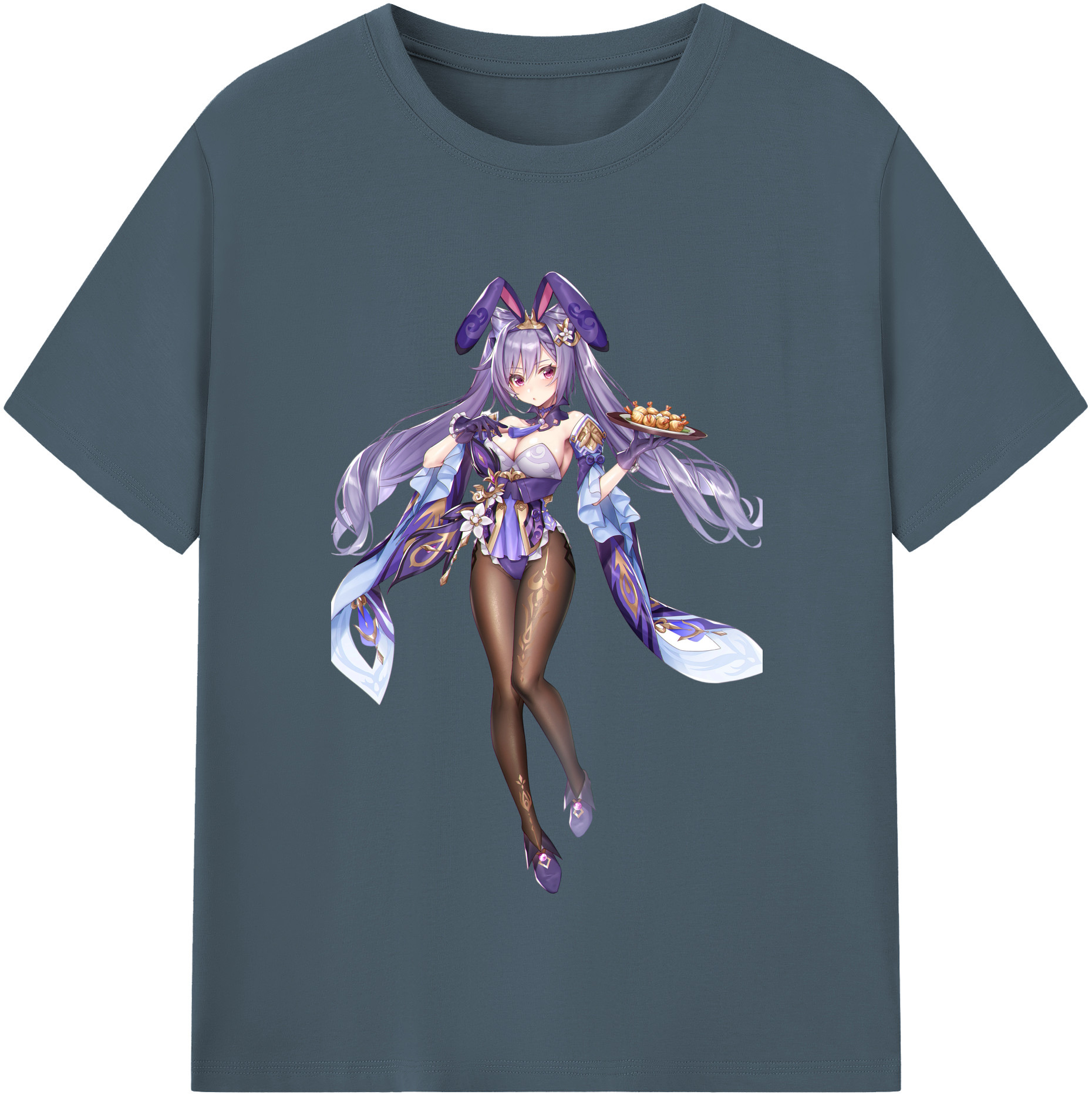 げんし神 刻晴 こくせい genshin Kokusei 綿100％半袖Tシャツ（フロントプリント）